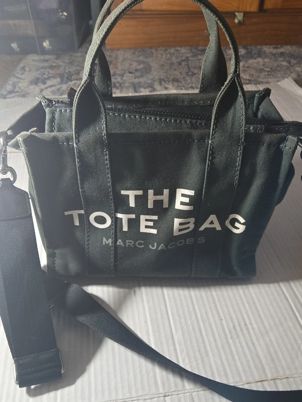 Marc Jacobs Green Canvas Mini Tote with Logo